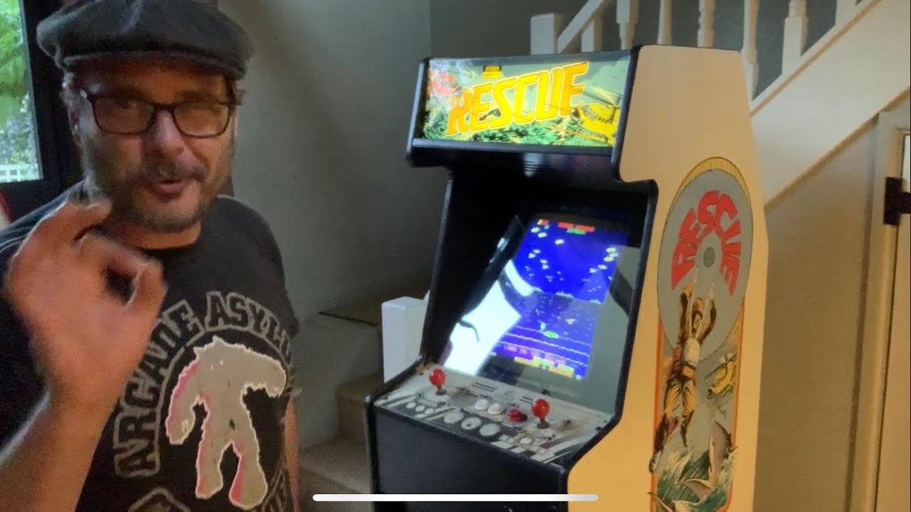 Rescue arcade machine by Stern (PROTOTYPE ) in memory of Chris Oberth